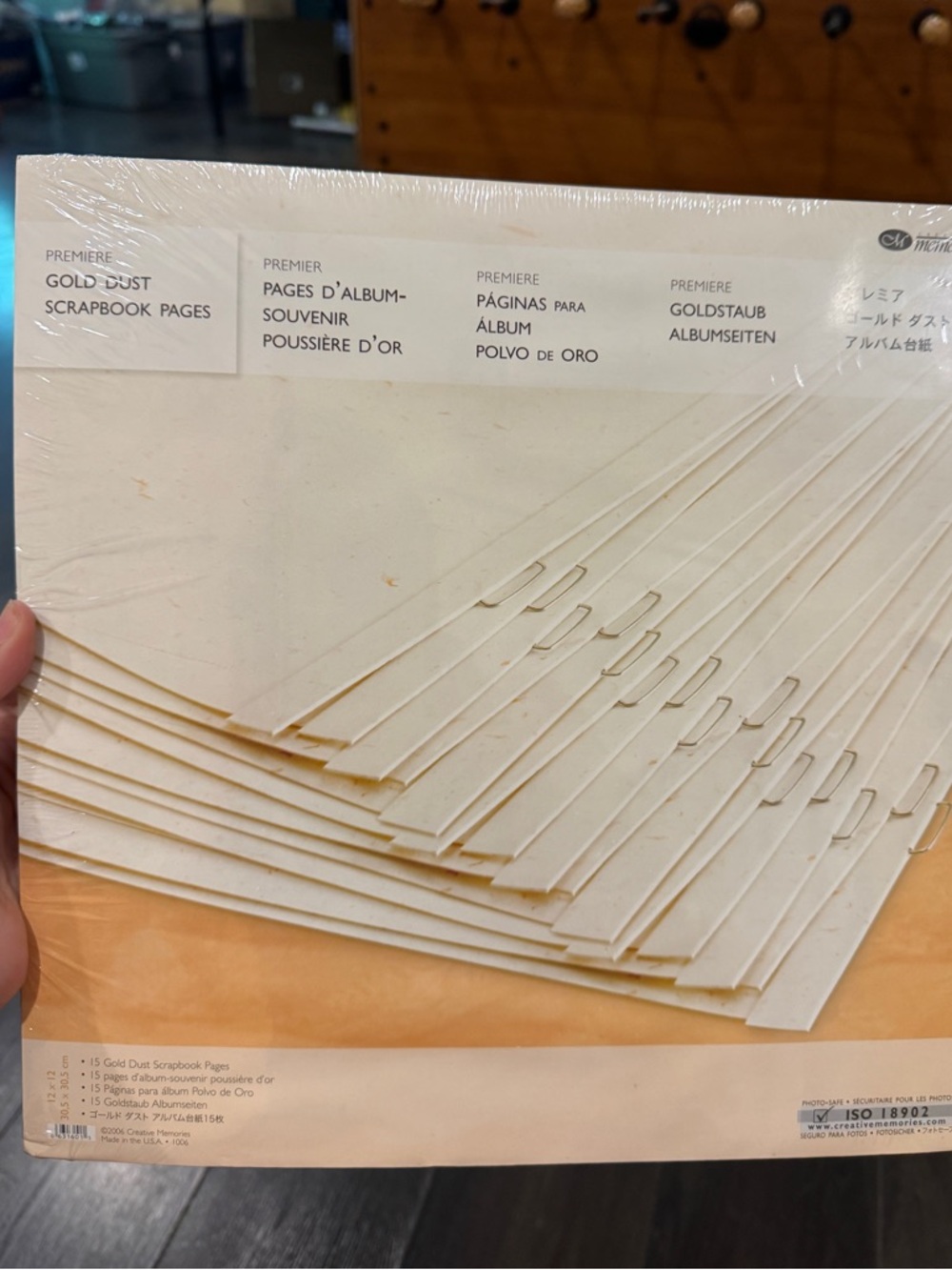 Creative Memories 12 x 12 Album Refill Pages Gold Dust Original Old Style 15 Pgs